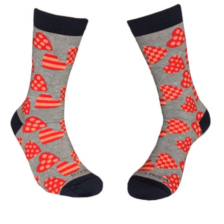 Calcetín estampado corazón (Love) para venta al por mayor de Sock Panda