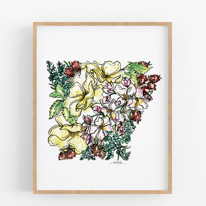 Arkansas Wildflowers Fine Art Print for wholesale by Amanda Klein Co.