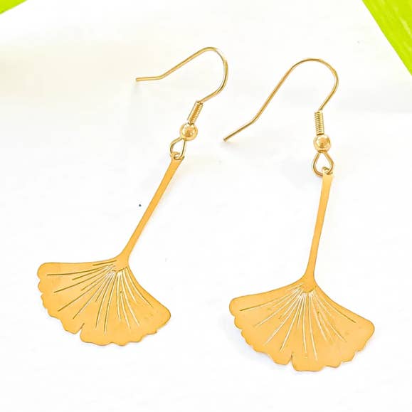 LITCHI - Wholesale Dangle Earrings - Gingko Earrings0