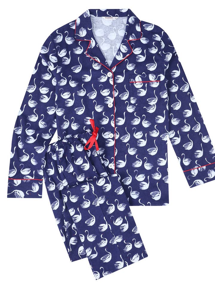 Flannel People Pyjama-Set für Damen — Flanell-Pyjama aus 100% Baumwolle für den Großhandel von Noble Mount