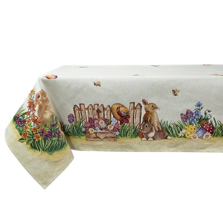 Nappe Village de Pâques en Gobelin pour la vente par Lunaria Lab