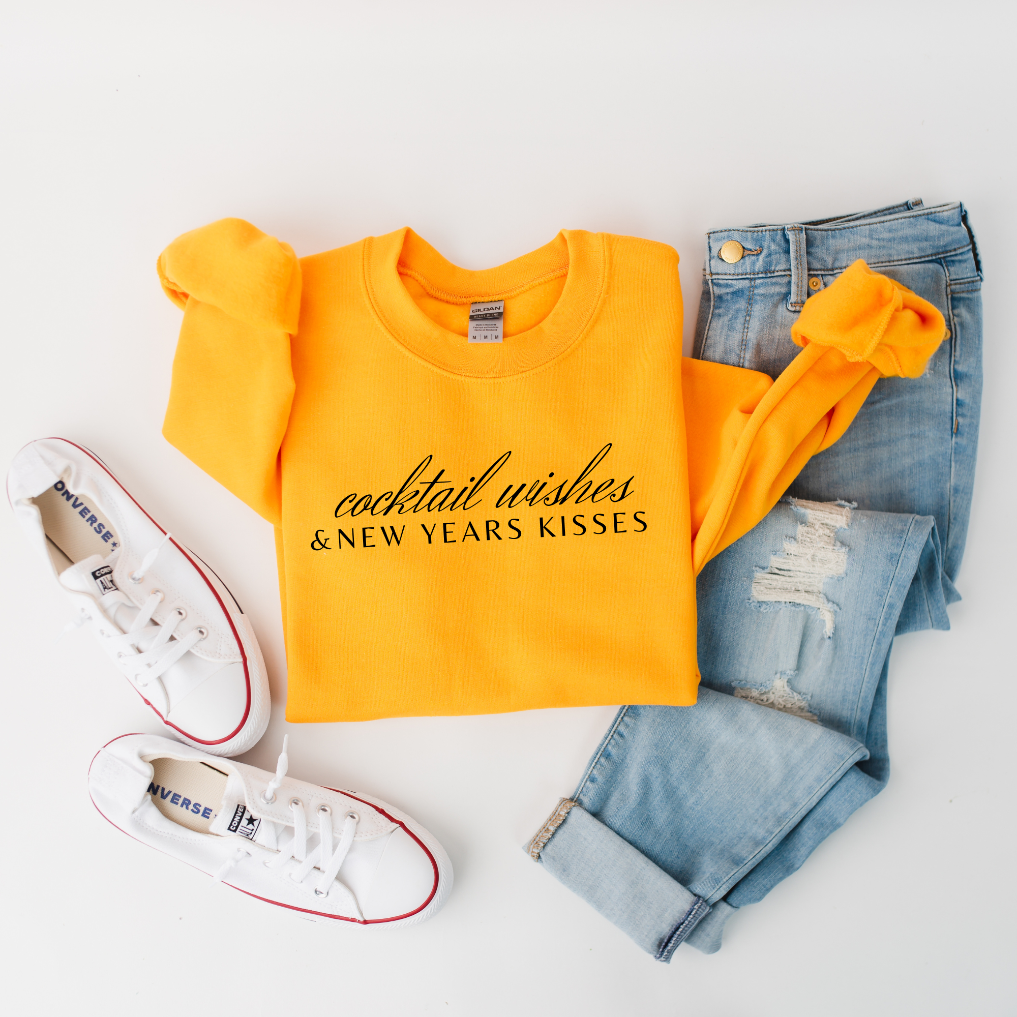 Rustic Radiance - Vente T-shirt sérigraphié – femme - VOEUX DE COCKTAILS ET BISOUS DU NOUVEL AN0