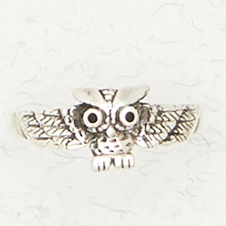 Nirvana - Wholesale Cocktail/Statement Ring - Sterling Silver Ring - Owl
