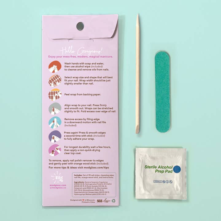 Modgloss – Großhandel Nailart/Nagelsticker – Solides Nagelwickel-Set „You had Me at Merlot“3