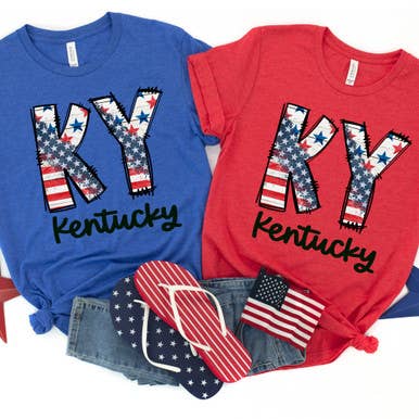 KY Stars & Stripes DTF Heat Transfer for wholesale by Trendy Transfers