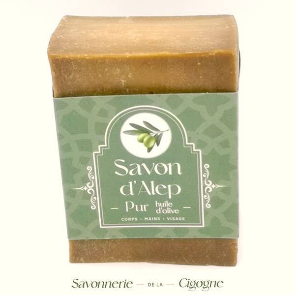 Savonnerie de la Cigogne - Wholesale Bar Soap - Pure Olive Aleppo Soap 200g