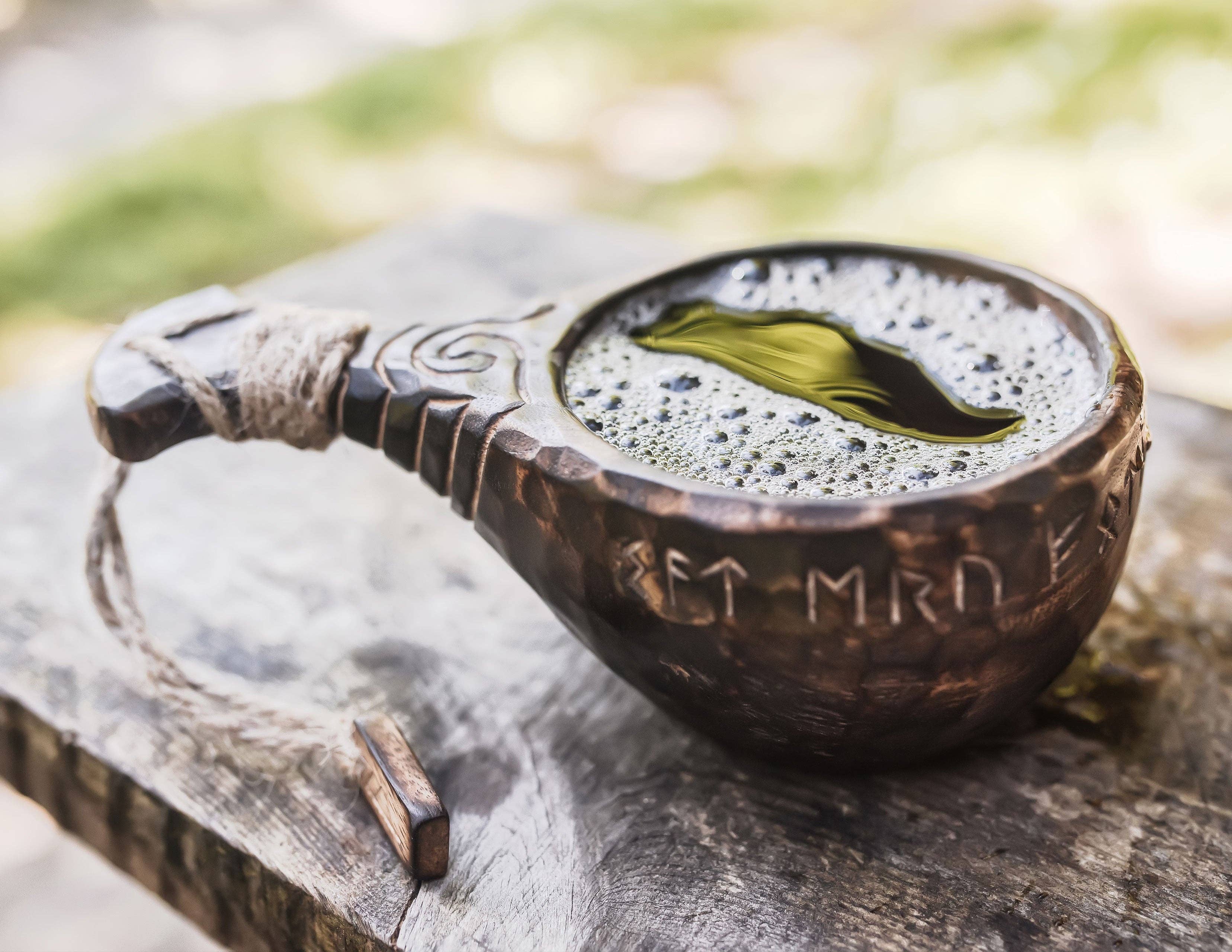 Norse Tradesman – wholesale Dricksglas och koppar – Träkuksa - handgjord historisk kåsa från Norse Tradesman10