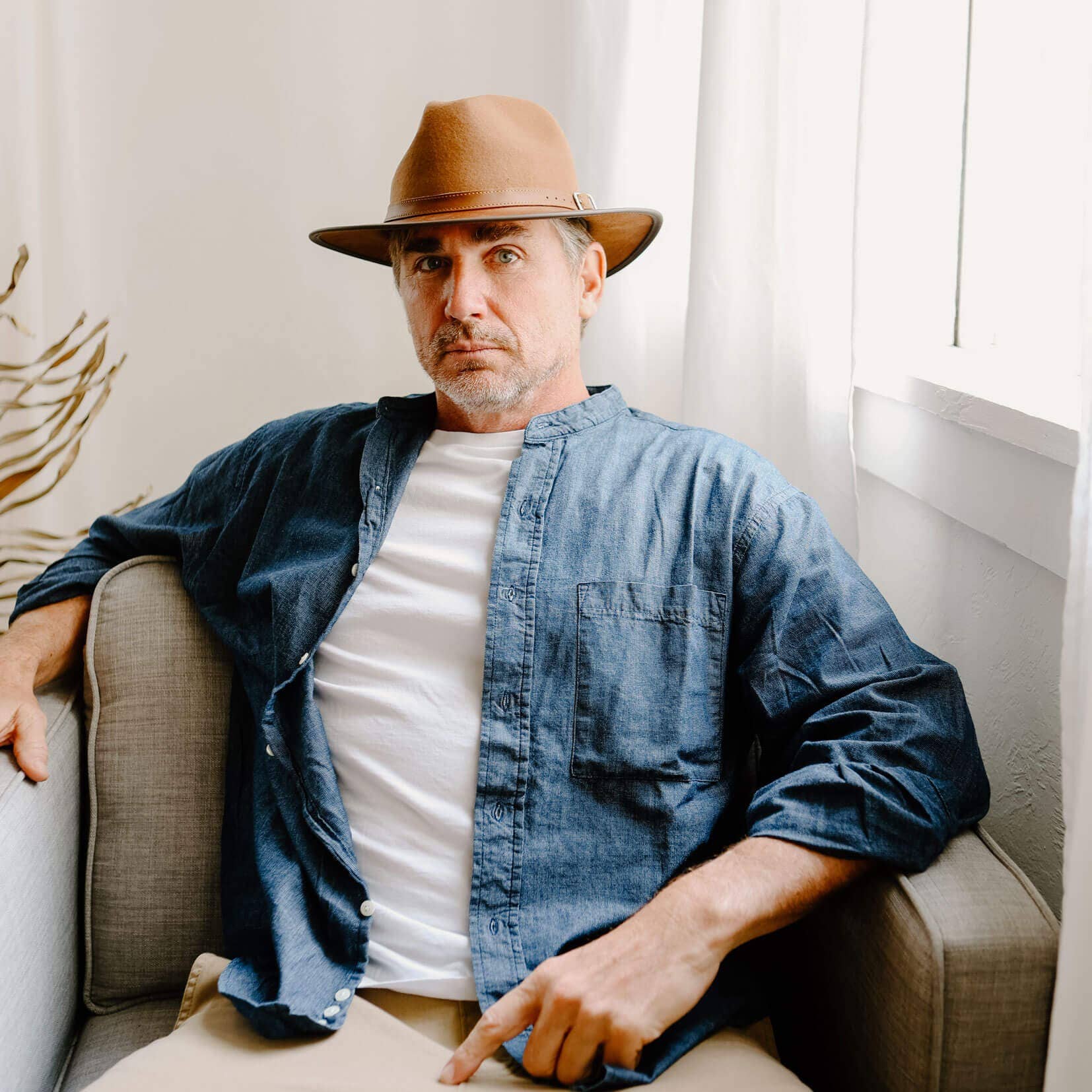 American Hat Makers - Vente Chapeau en feutre – unisexe - Chapeau Fedora extérieur en feutre de laine et cuir - Style Summit33