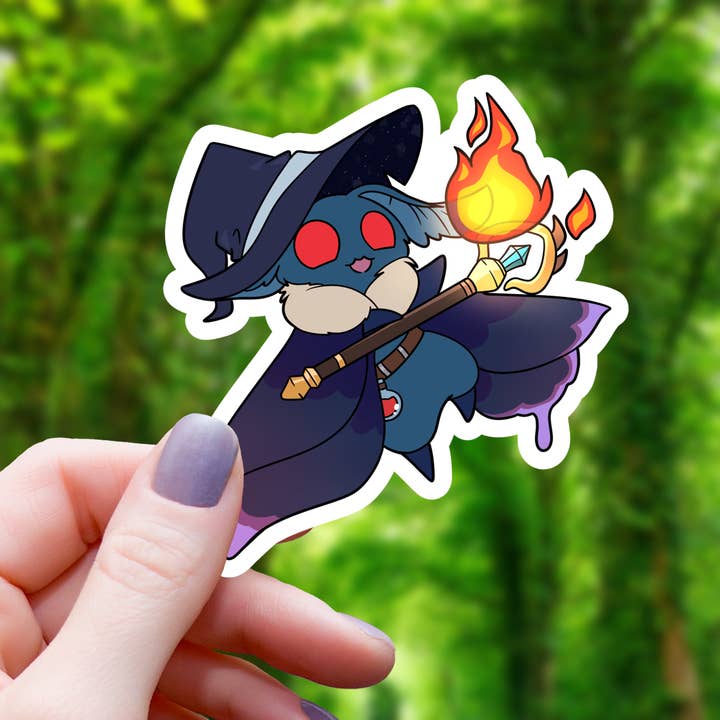 Mothman Wizard TTRPG Sticker - 3" for wholesale by Mimic Gaming Co
