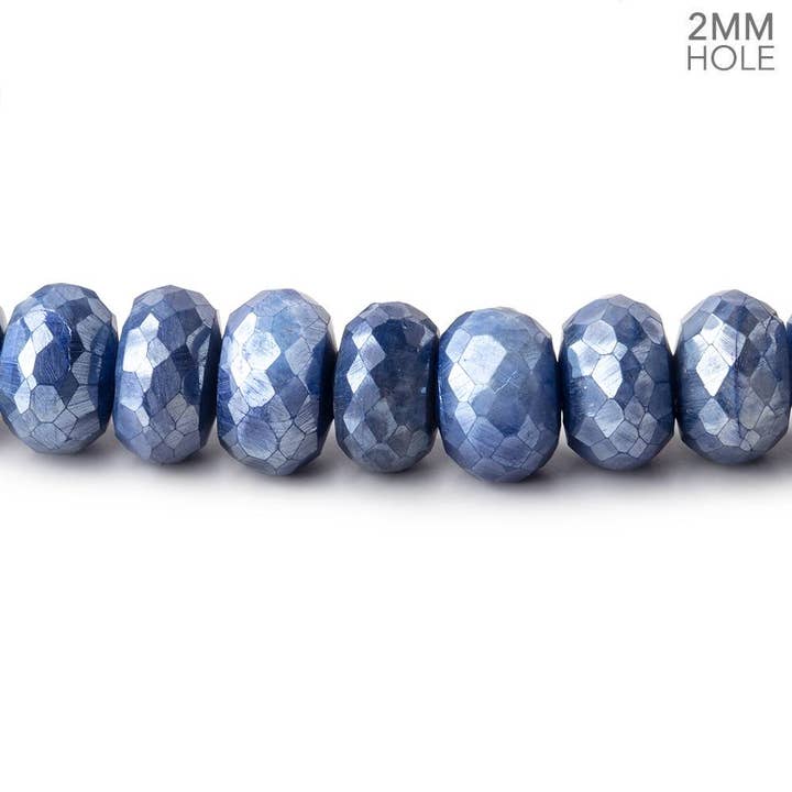 8-8.5mm Mystic Blue Moonstone 2mm Furo Grande Rondelles 8 polegadas 34 Miçangas por atacado de The Bead Traders
