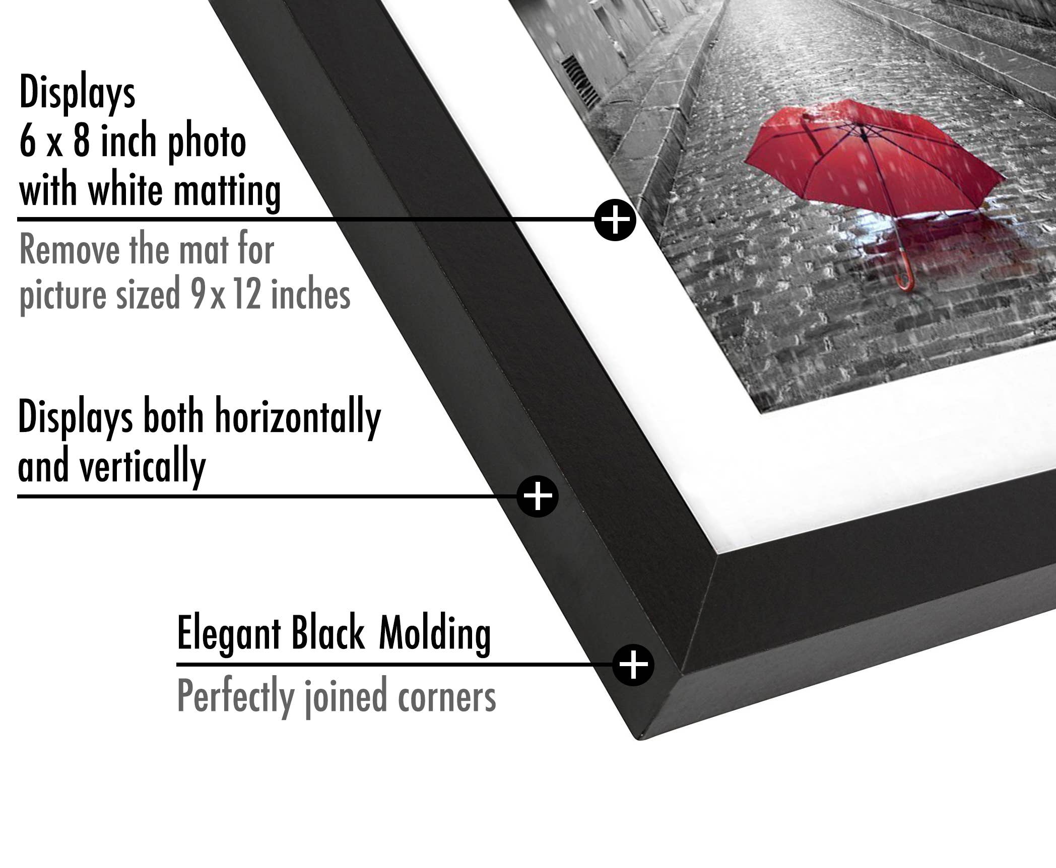 Americanflat - Wholesale Picture Frame - Americanflat Picture Frame with Mat Standard Molding86