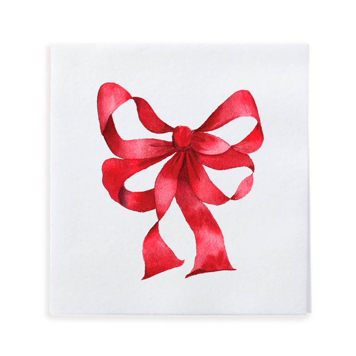 Cami Monet – wholesale Disposable napkin – Watercolor Vintage Red Bow Cocktail Napkins0