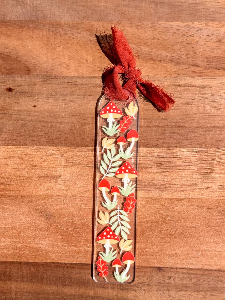 Mushroom Bookmark | Acrylic Bookmark | Accessories for wholesale by Arrow & Pine Design Co.