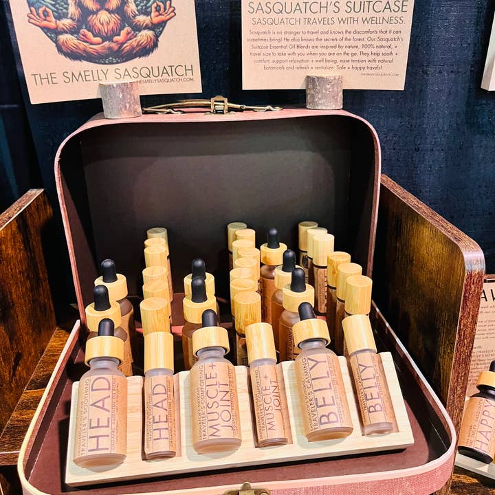 The Smelly Sasquatch - Wholesale Retailer Display - Home & Living - Suitcase Display 1