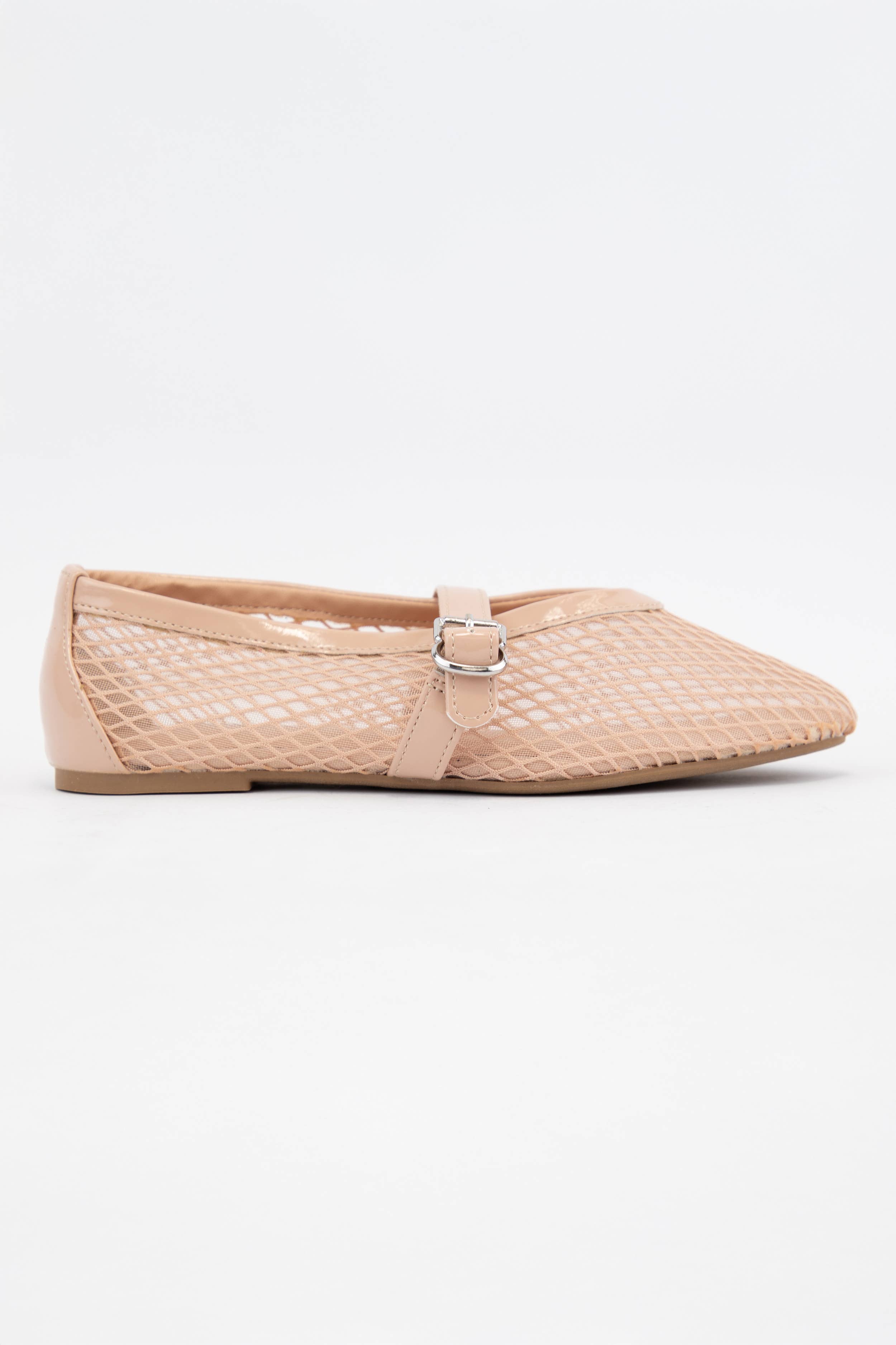 CCOCCI – Sapatos rasos por atacado – Sapatilha CCOCCI com parte superior em malha de rede e biqueira redonda com fivela ajustável8