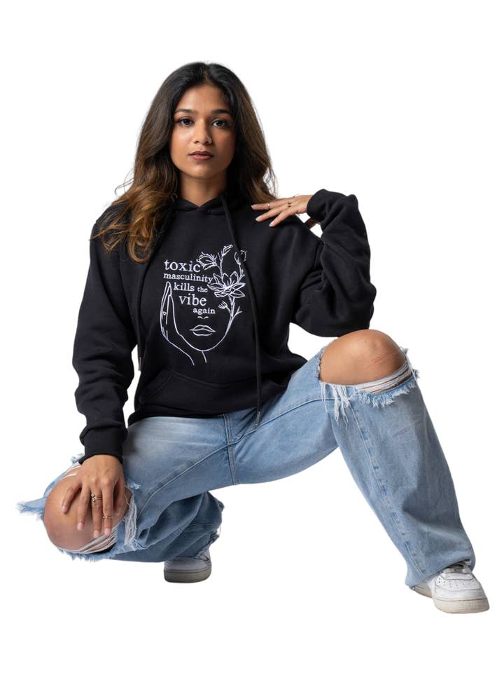 Le sweat à capuche Raise the Vibe pour la vente par Ragtribe Ethical Clothing