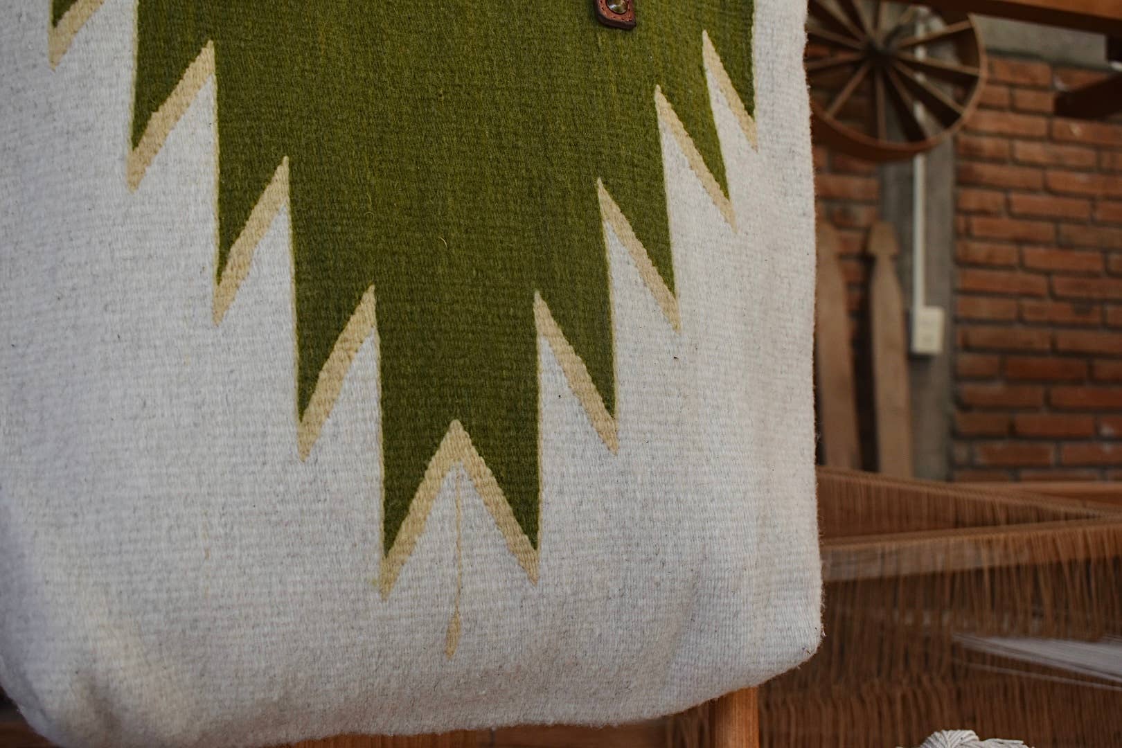 The Zapotec Weavers – wholesale Tote bag – Women's – Zapotec Green Diamond Bag 4