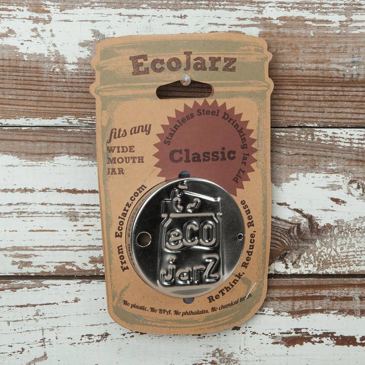 EcoJarz - Wholesale Drink lids - Wide Mouth Stainless Steel Drinking Jar Lid0