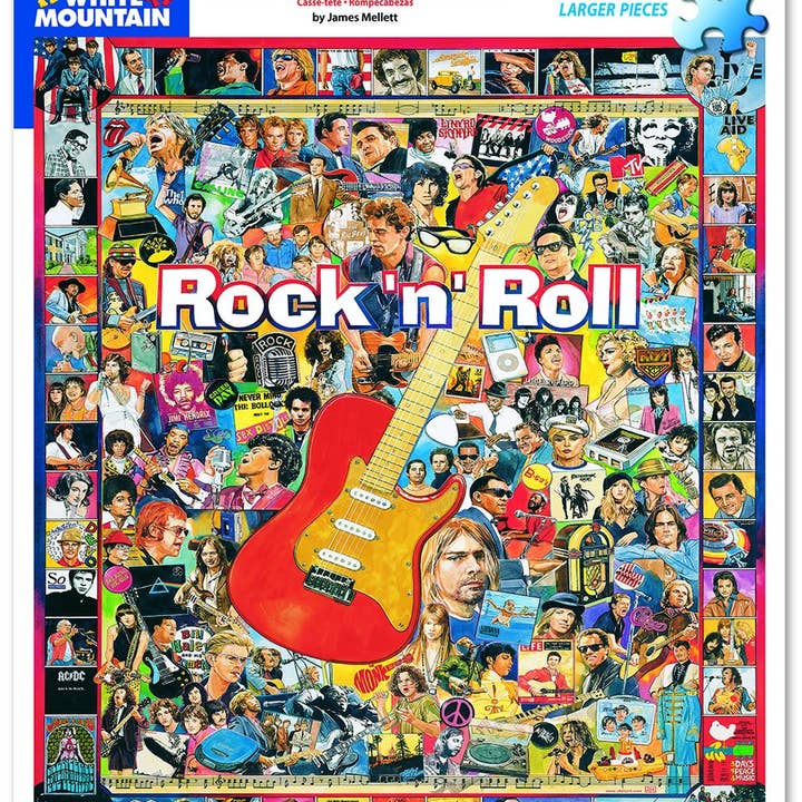 White Mountain Puzzles - Wholesale Puzzle - Adult - Rock 'N' Roll (409pz) - 1000 Piece Jigsaw Puzzle