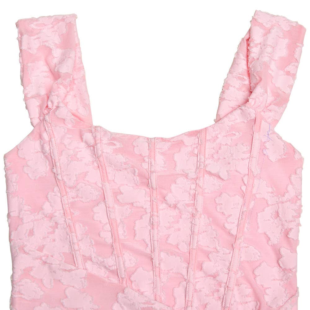 Rosa Clothing - Wholesale Dress - Women's - Ruffled lace slip floral jacquard maxi mermaid dress3