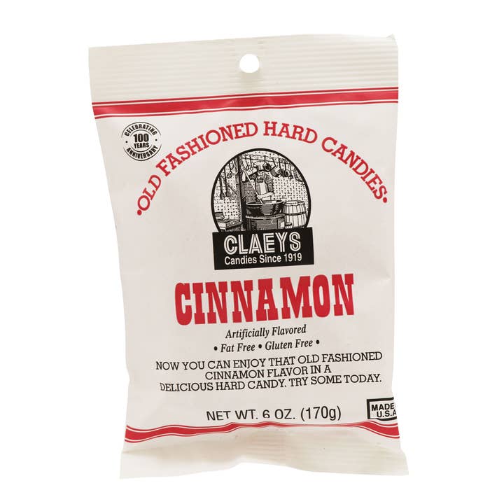 Grandpa Joe's Candy Shop - Wholesale Hard Candy - Claeys Old Fashioned Hard Candies Cinnamon, 6oz Bag 24ct
