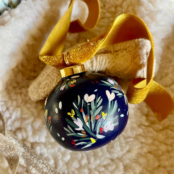 Hand Painted Ornament: Midnight Ash for wholesale by Wildsky Studio