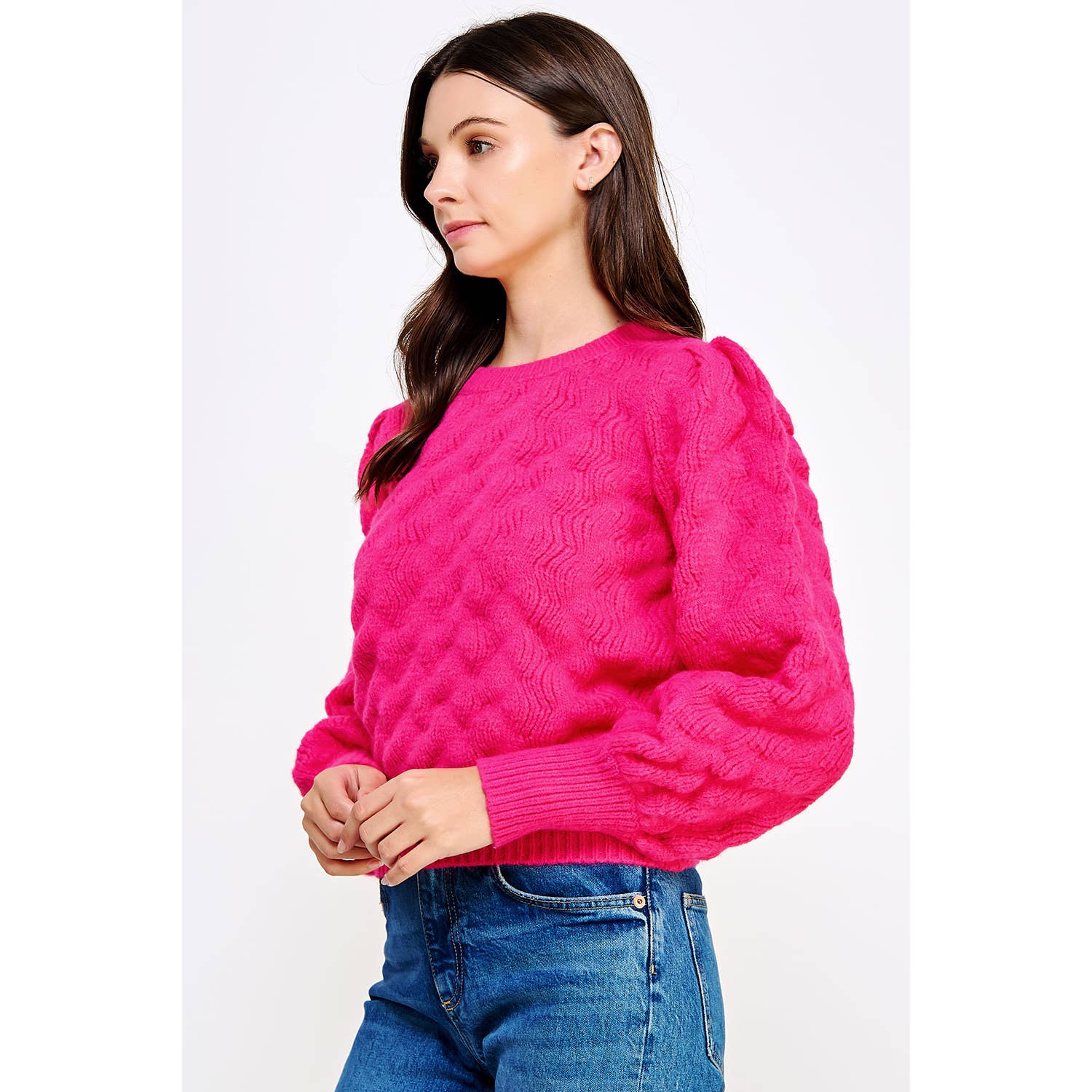 Strut & Bolt - Vendita all'ingrosso Maglione tricot - Donna - Maglione in maglia spessa a onde testurizzate10