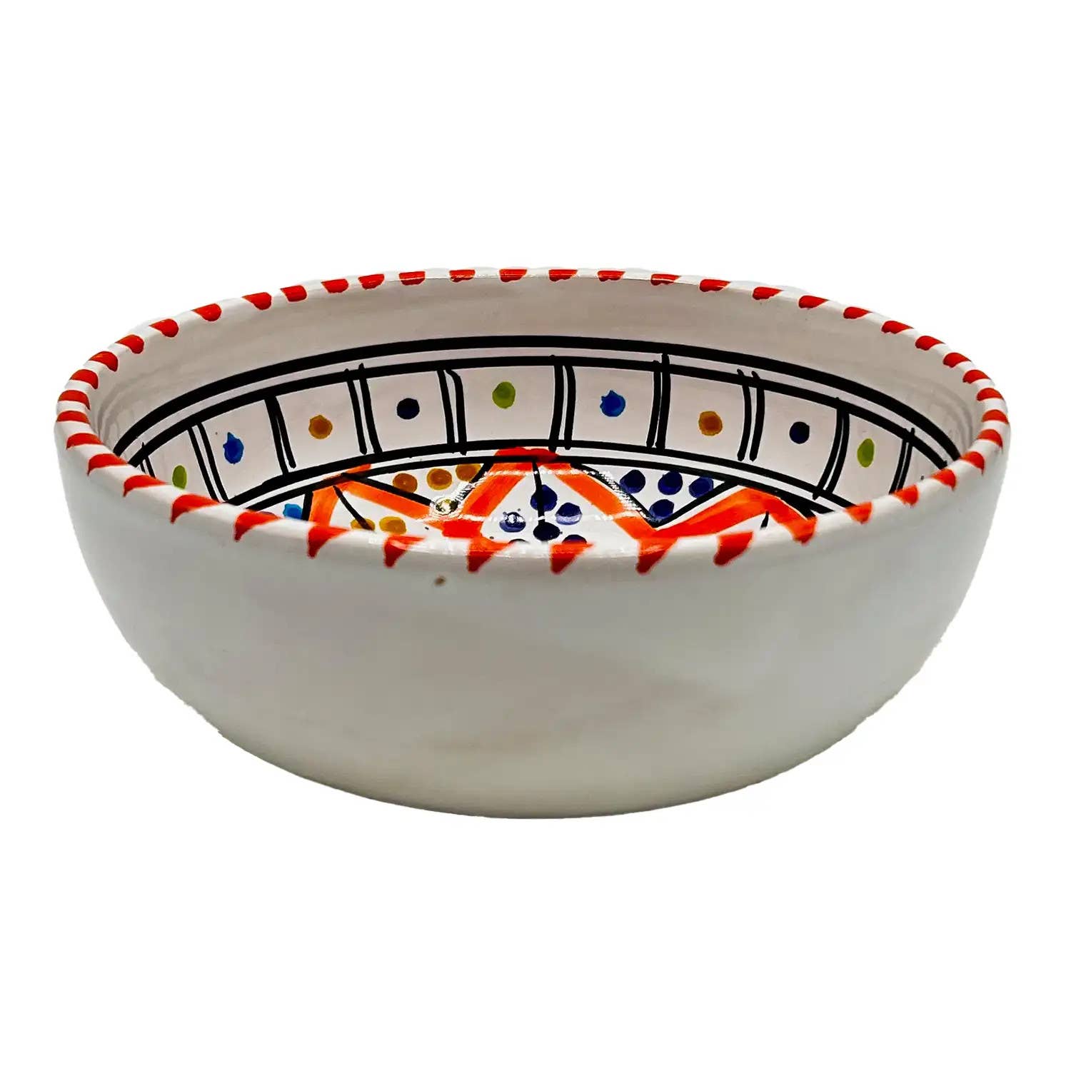Etnico del Mondo - Wholesale Decorative Plate/Dish/Bowl - Tunisian Decorated Ceramic Bowl Diameter 15 cm #12