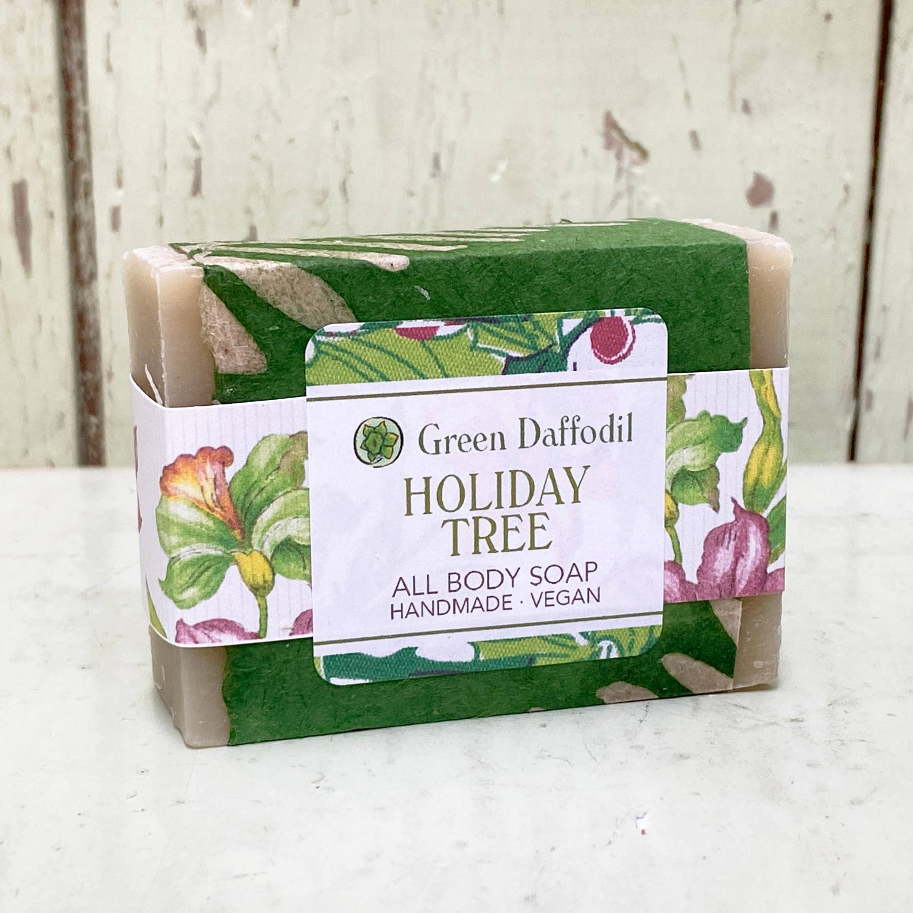 Green Daffodil Bath & Body - Wholesale Gift Bag Set/Pack - Holiday Tree Candle & Soap Dish Kit - Christmas Gift Set2