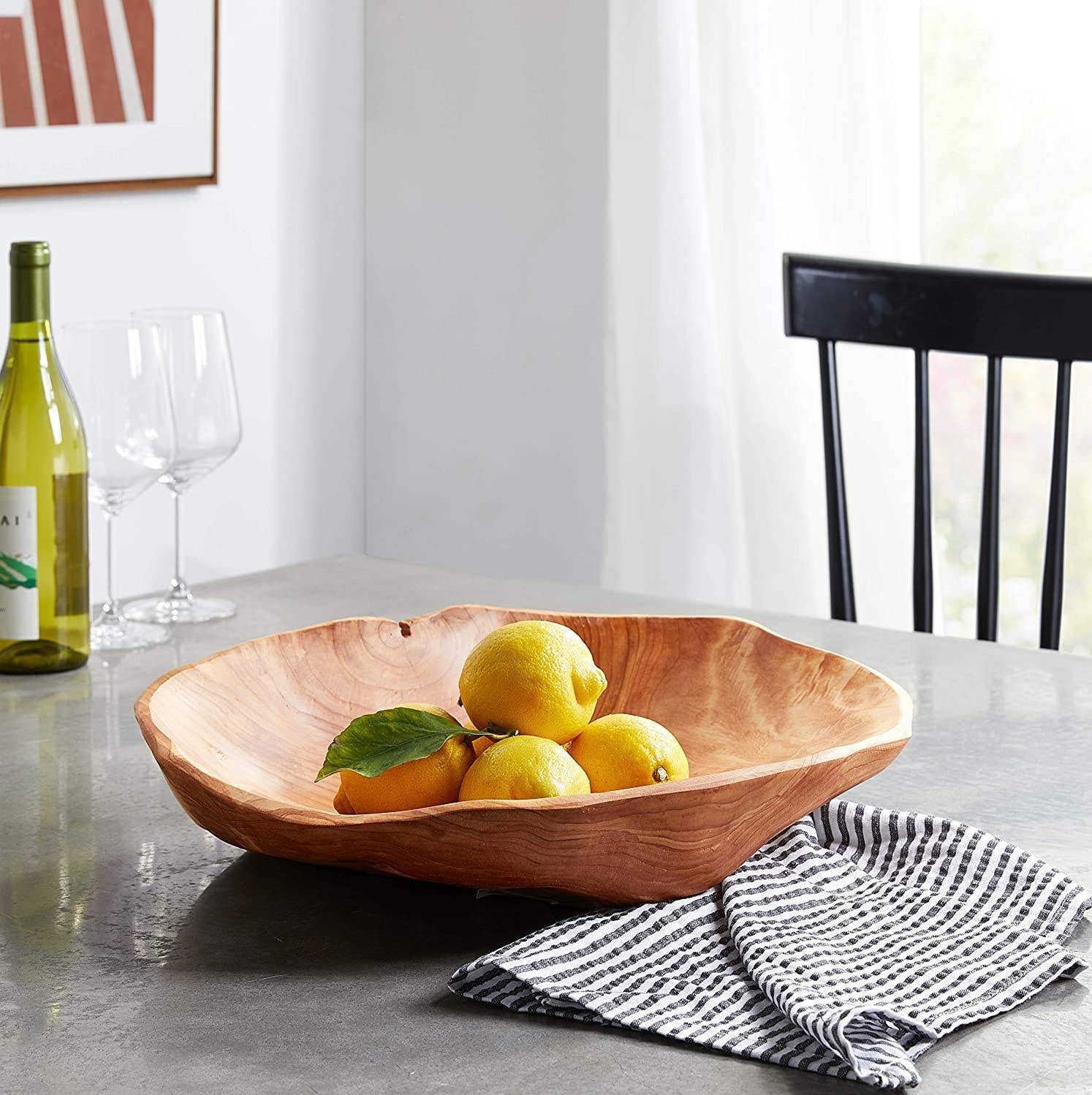 Enrico - Vendita all'ingrosso Ciotole/Piatti decorativi - Ciotola per insalata in legno di radice intagliata a mano da 40 a 46 cm4