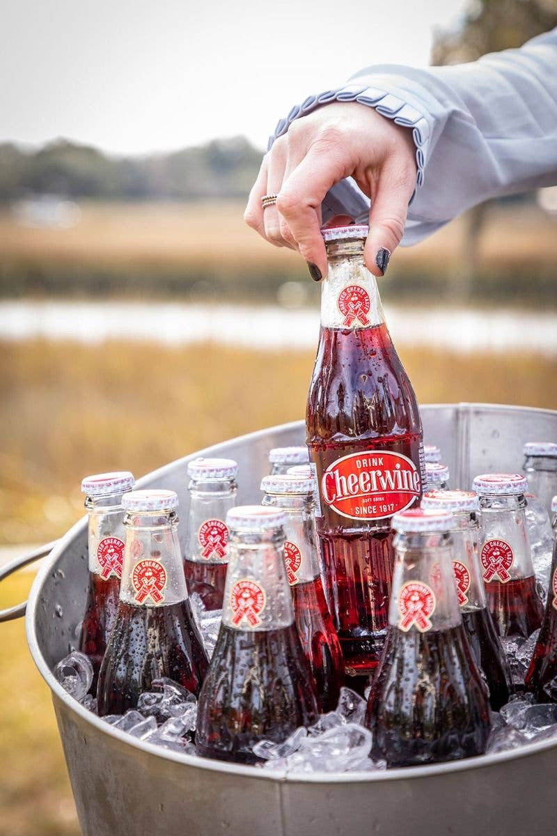 Oasis Snacks - Wholesale Soda/carbonated drink - Cheerwine Cherry Soda Soft Drink, 12oz Glass Bottles1