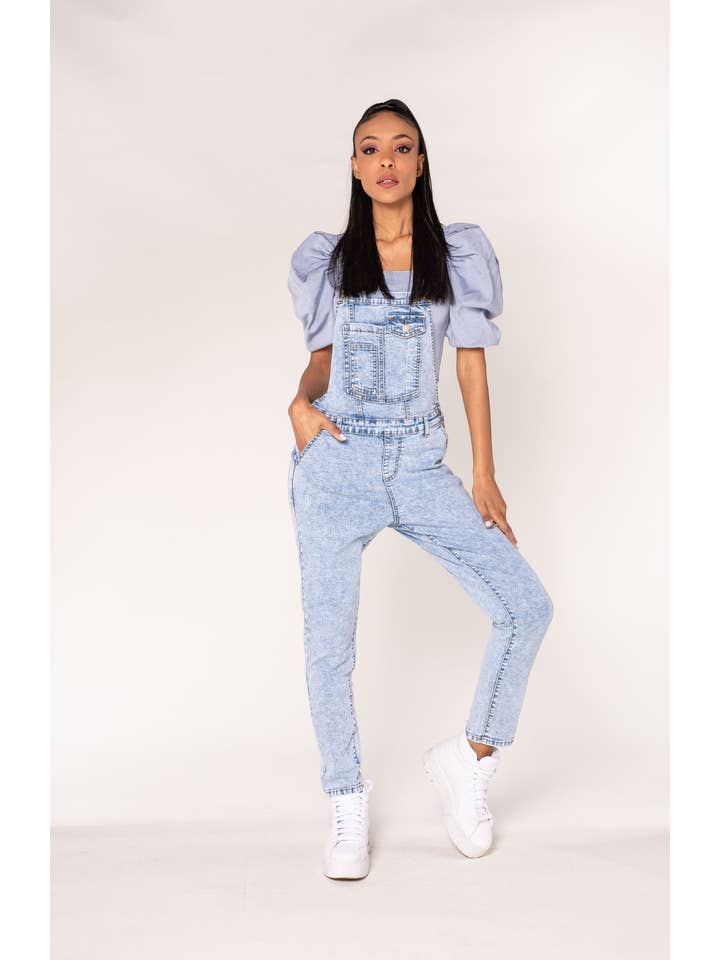 Nina Carter - Wholesale Overalls - Women's - S512 wide stretch boyfriend jean denim overalls4