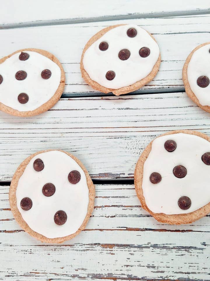 Carob Chocolate Chip Iced Cookie for wholesale by Blanchard & Co. Treats