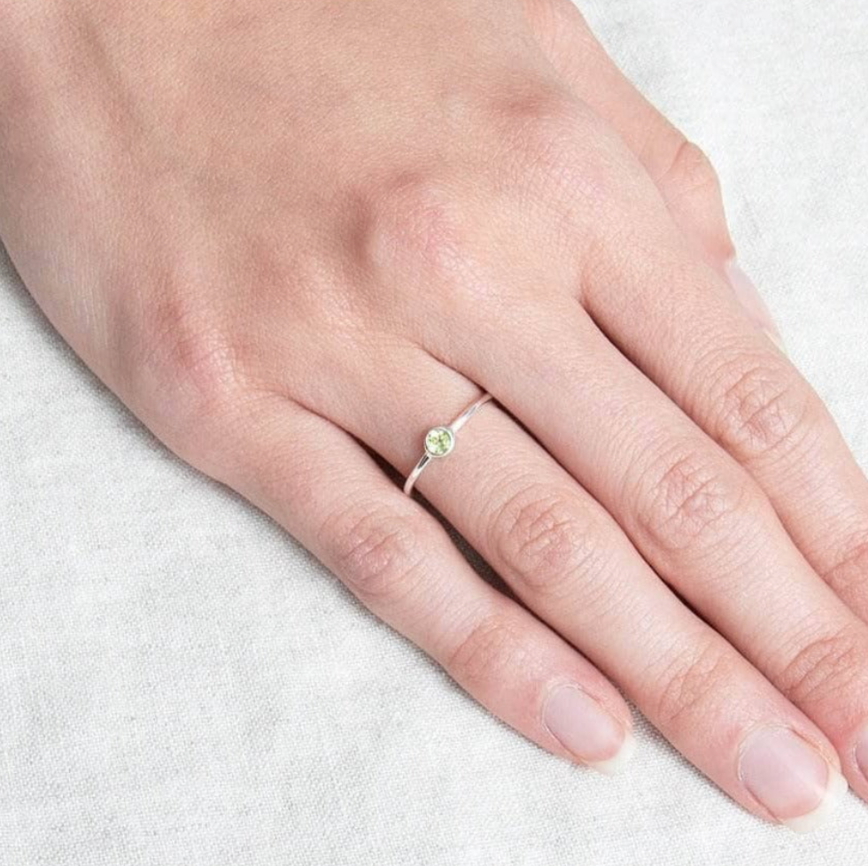 Tiny Rituals - Wholesale Single Stone/Solitaire Ring - Peridot Silver Ring1