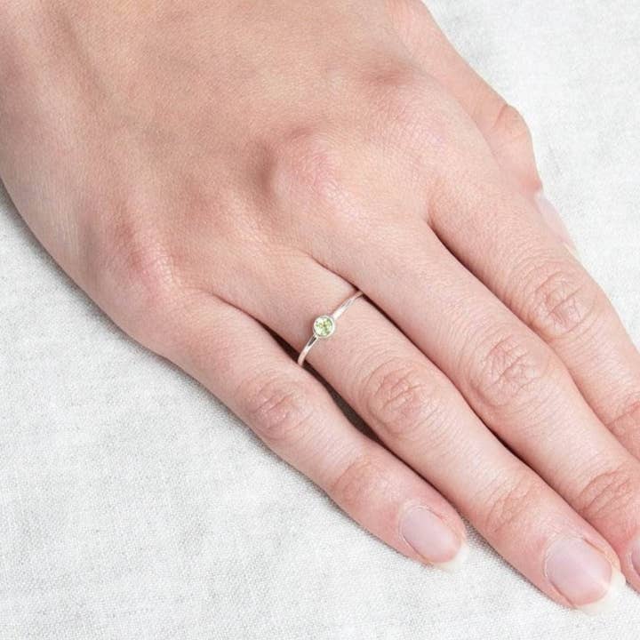 Tiny Rituals - Wholesale Single Stone/Solitaire Ring - Peridot Silver Ring1