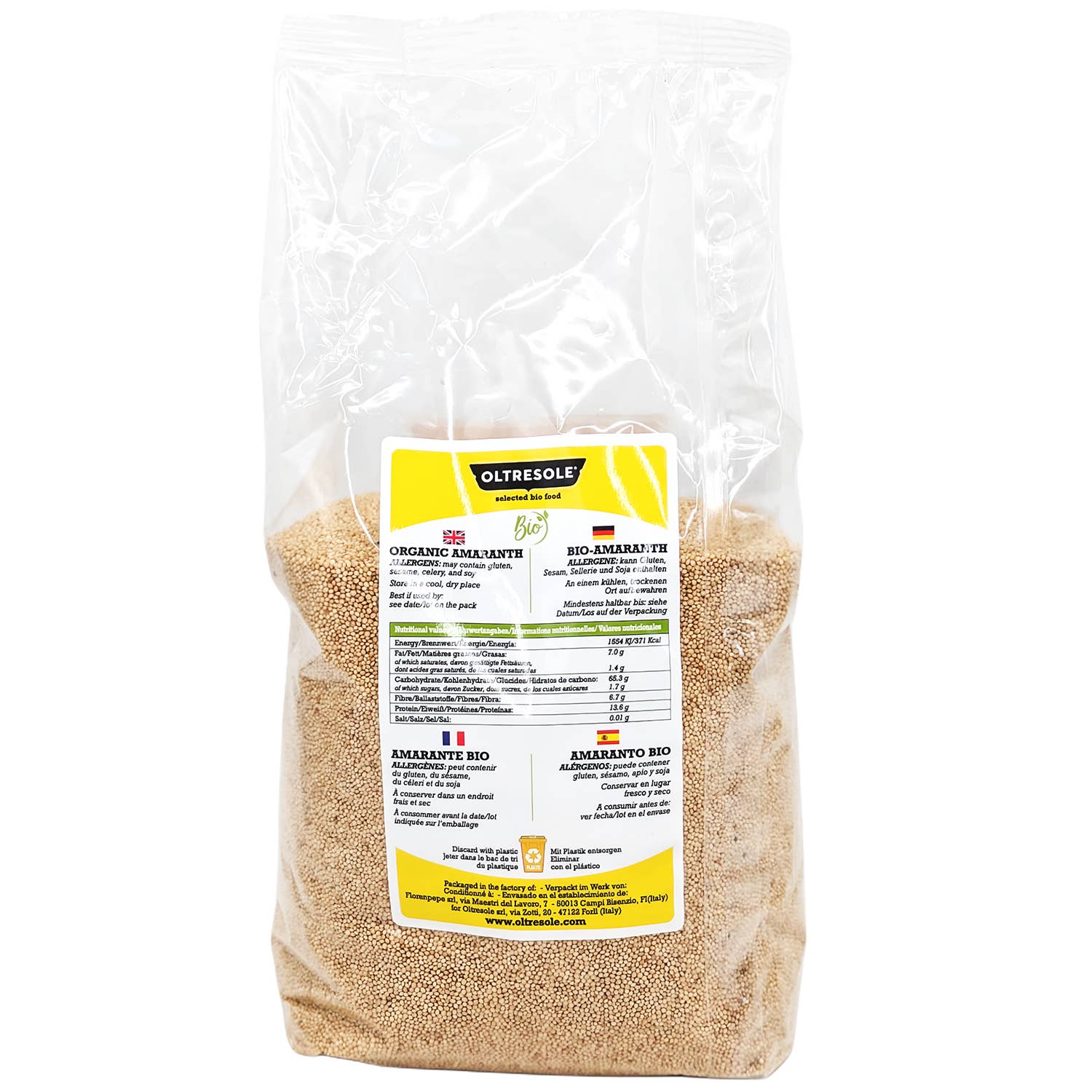 Oltresole – wholesale Whole grains – ORGANIC AMARANTH 1 Kg3