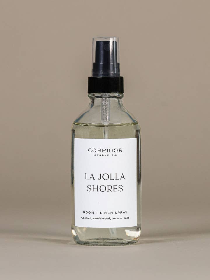 La Jolla Shores Room + Linen Spray for wholesale by Corridor Candle Co.