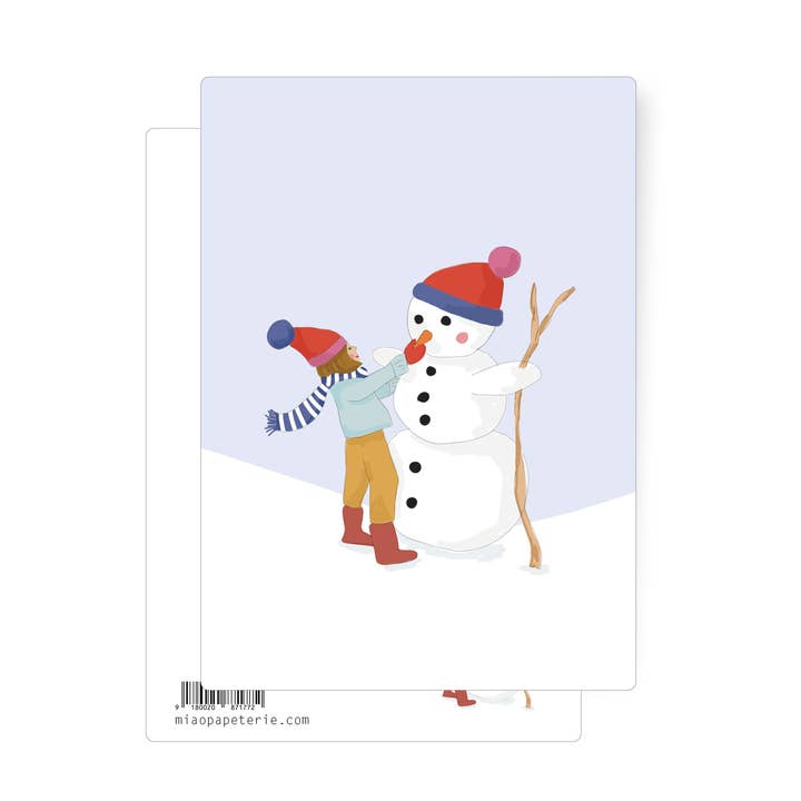 Snowman | Postcard for wholesale by MIAO Papeterie