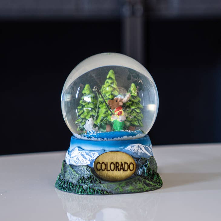 Wholesale Fishing Moose Large Snow Globe for your store - Faire Canada