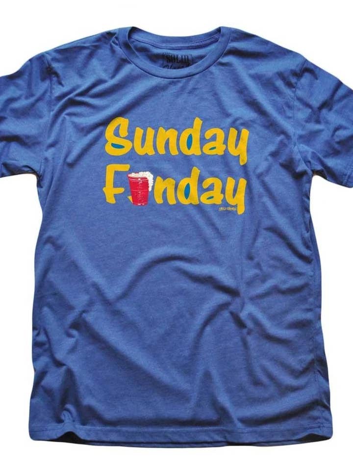 Solid Threads - Wholesale Screen Printed T-Shirt - Unisex - Men's Sunday Funday T-shirt0