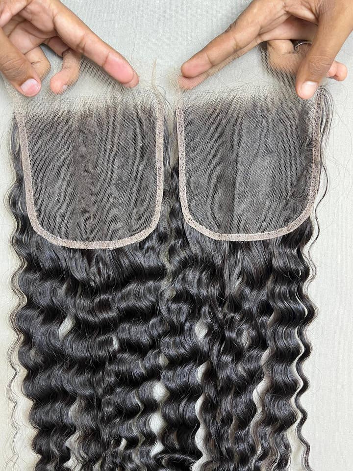 HD kant diep krullend maagdelijk menselijk haar sluiting voor wholesale door Gaurash Beauty Supply Inc.