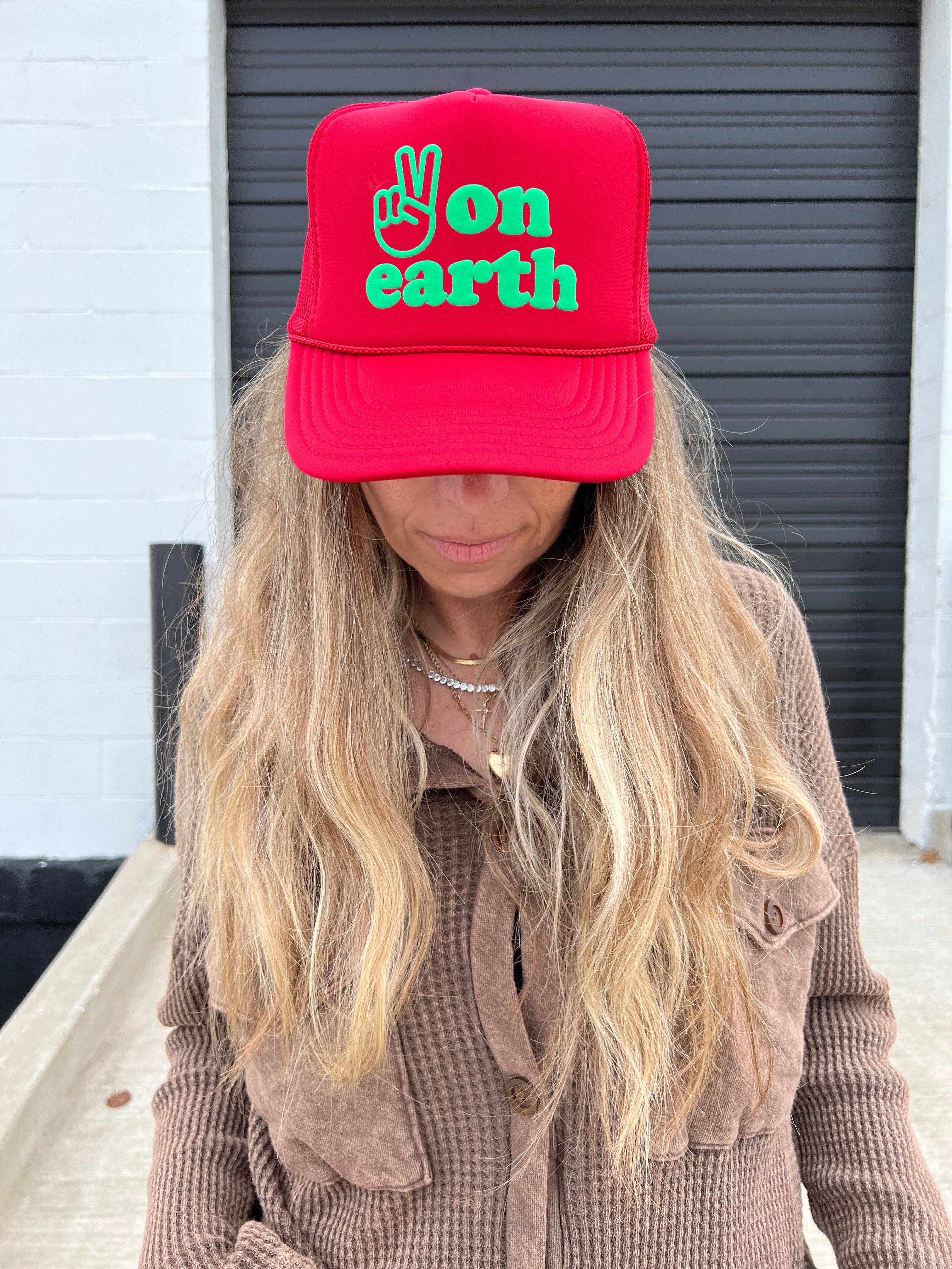 Ascot + Hart - Wholesale Trucker Hat - Women's - Peace on Earth Trucker3