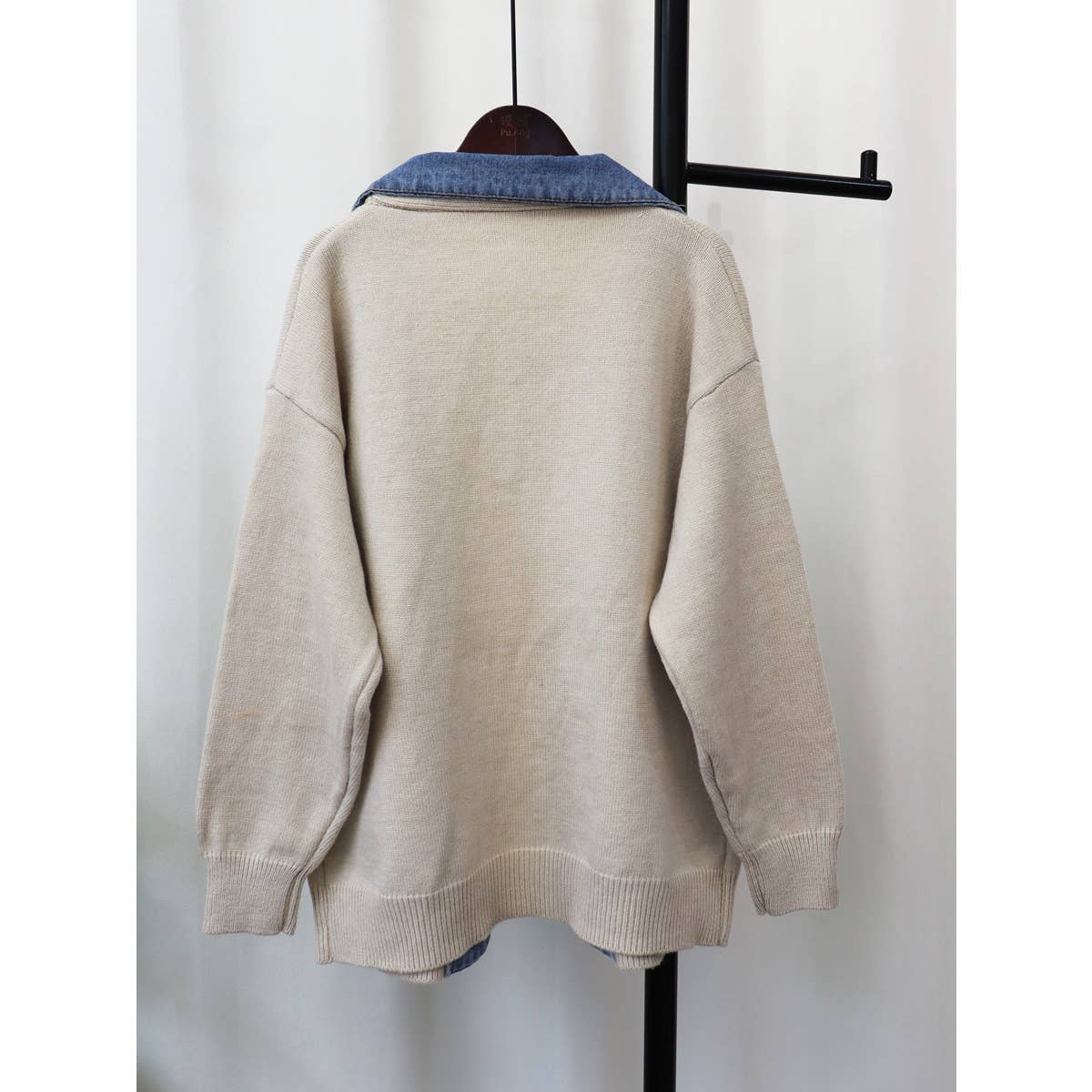 Mapcie - Wholesale Jacket - Women's - SWEATER DENIM COMBINE JACKET2