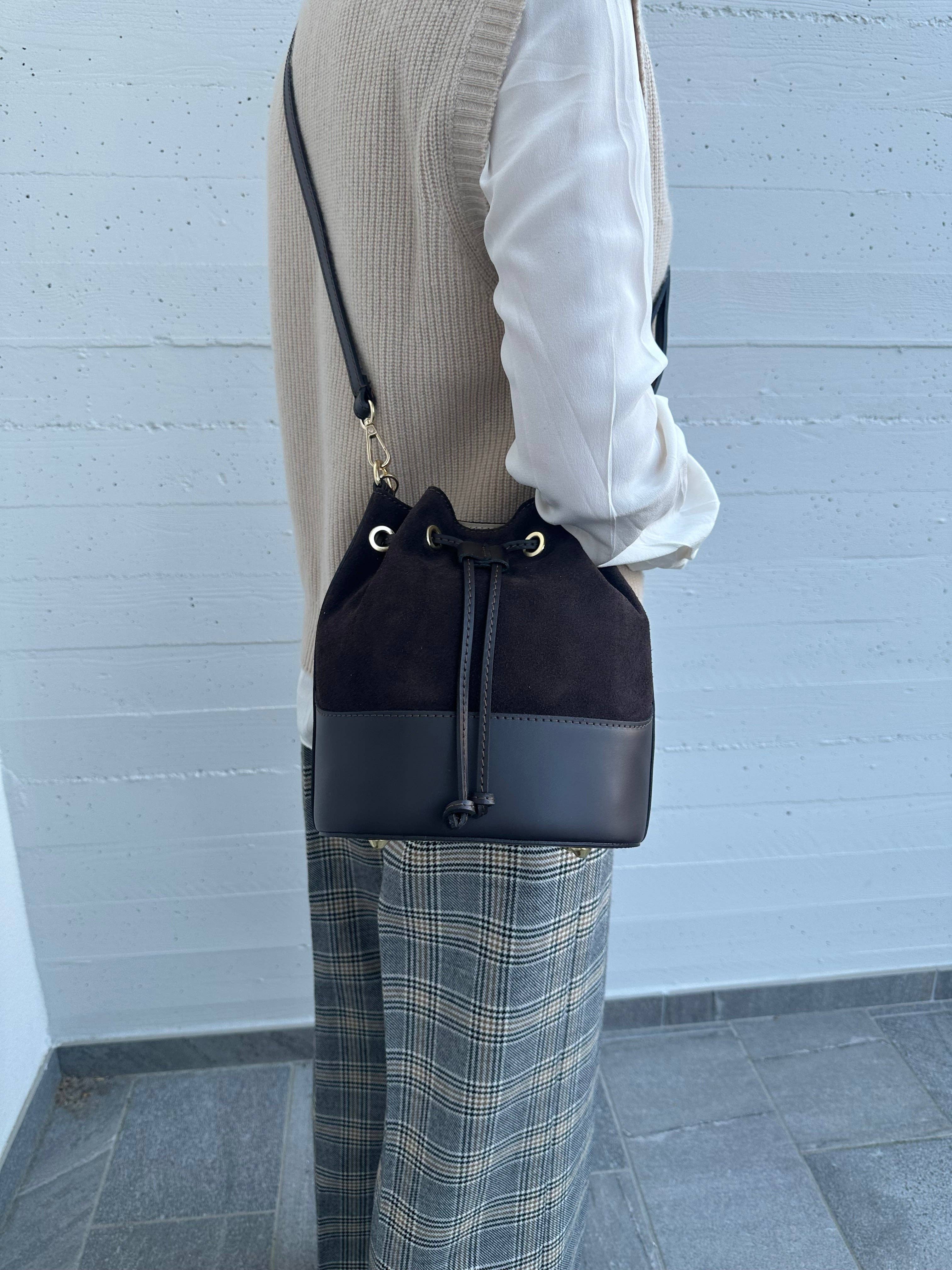 Zhade – Bolsa de ombro – Mulher por atacado – BALDE CLÁSSICO - CAMURÇA7