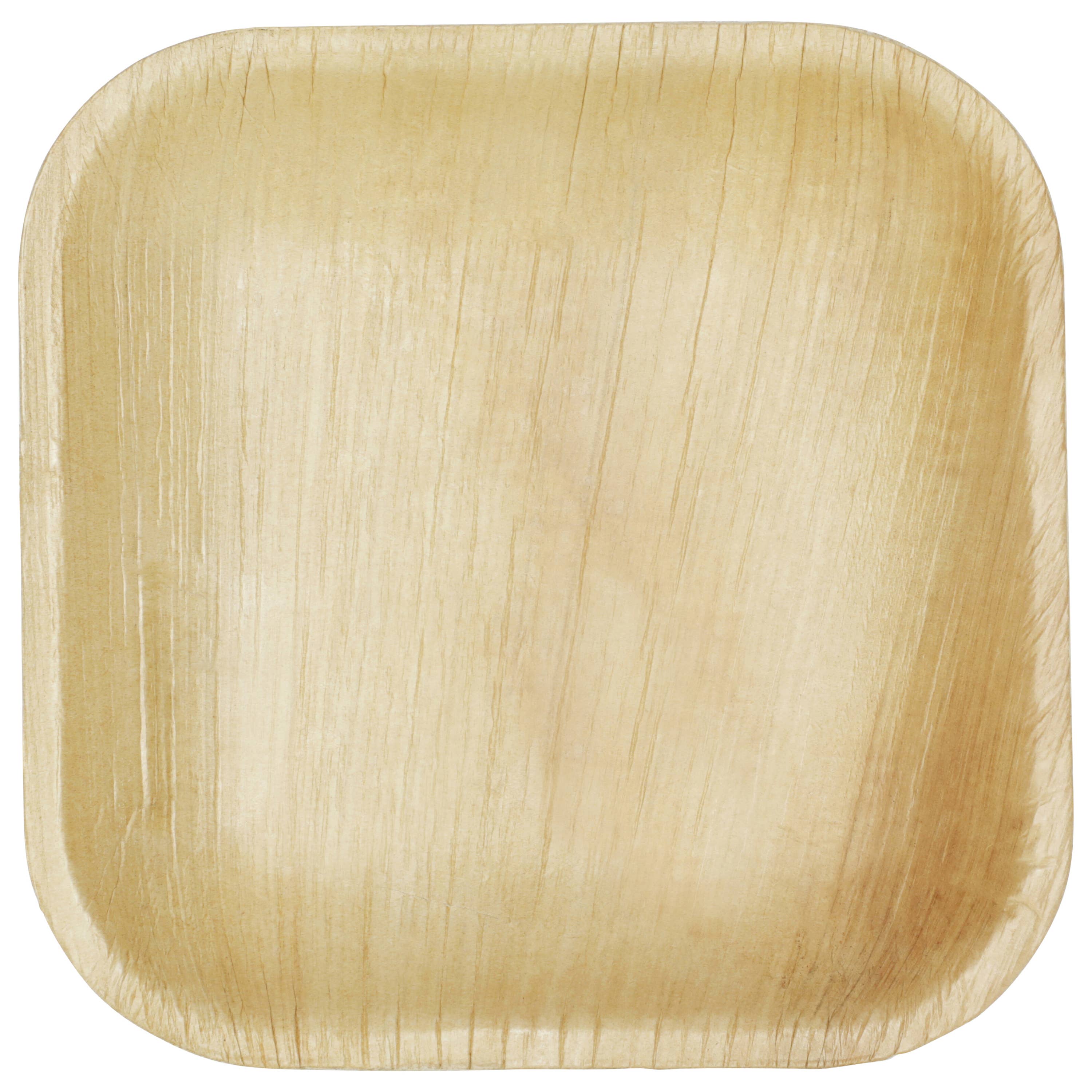 VerTerra Dinnerware – wholesale Disposable plate – 6" x 6" VerTerra Square Palm Plates5