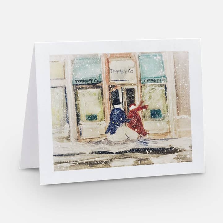 Carte-note vierge Tiffany's New York SnowPeople pour la vente par SnowPeople