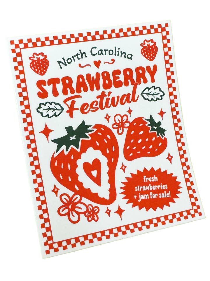 Strawberry Festival klistermärke för wholesale av Smallest Dad Studio