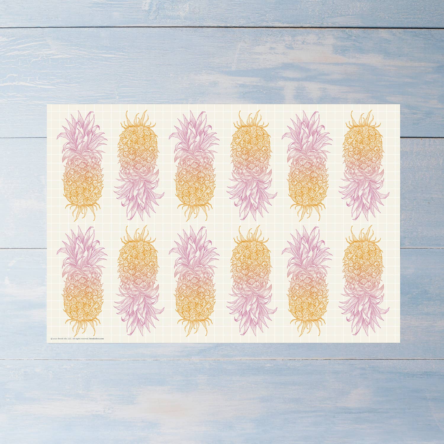 Brook Isle - Vendita all'ingrosso Tovagliette monouso - Tovagliette di carta ananas (set da 12)1