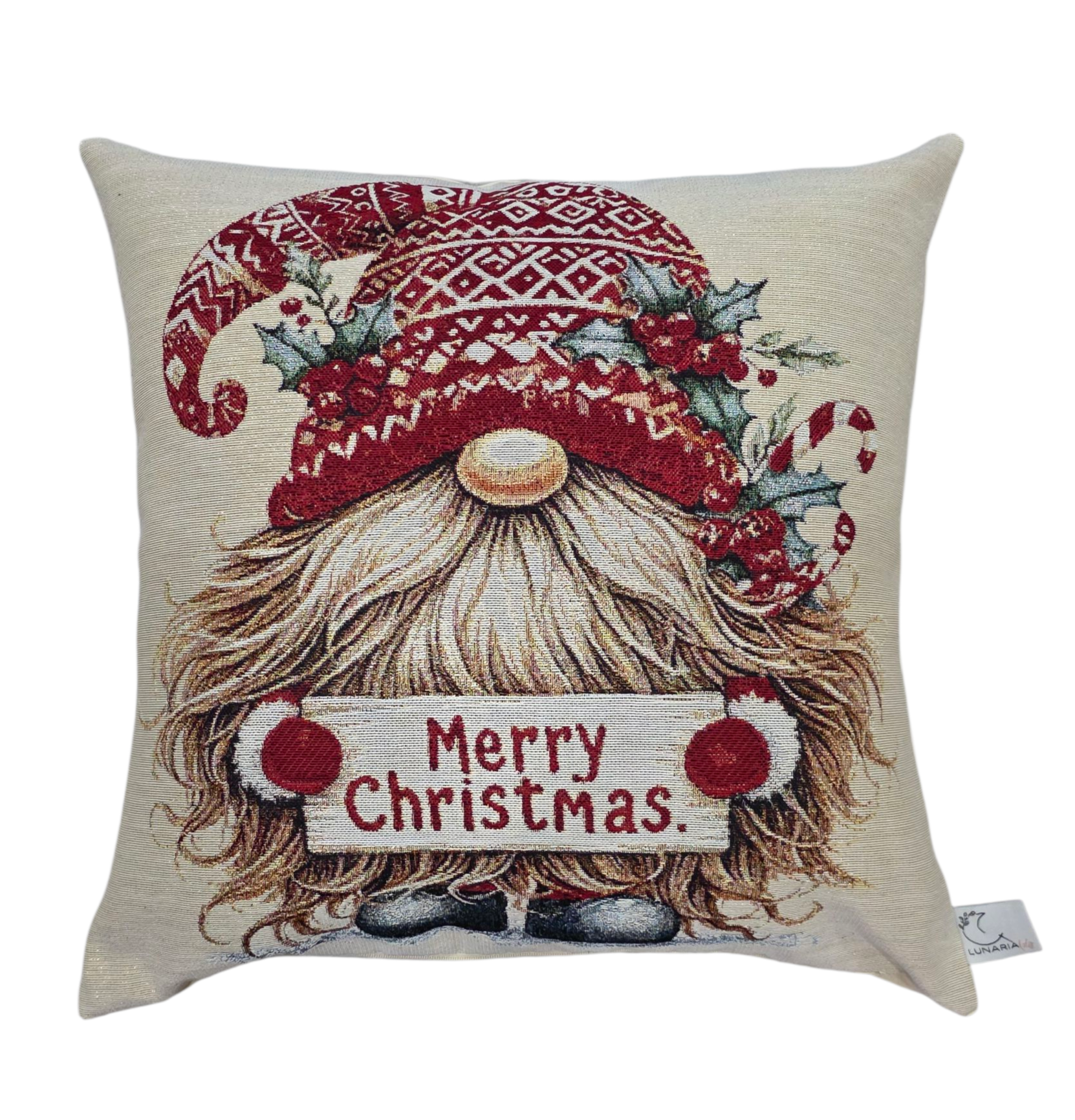 Lunaria Lab - Wholesale Throw/Decorative Pillow - Gnomes Lurex Gobelin Cushion Cover6