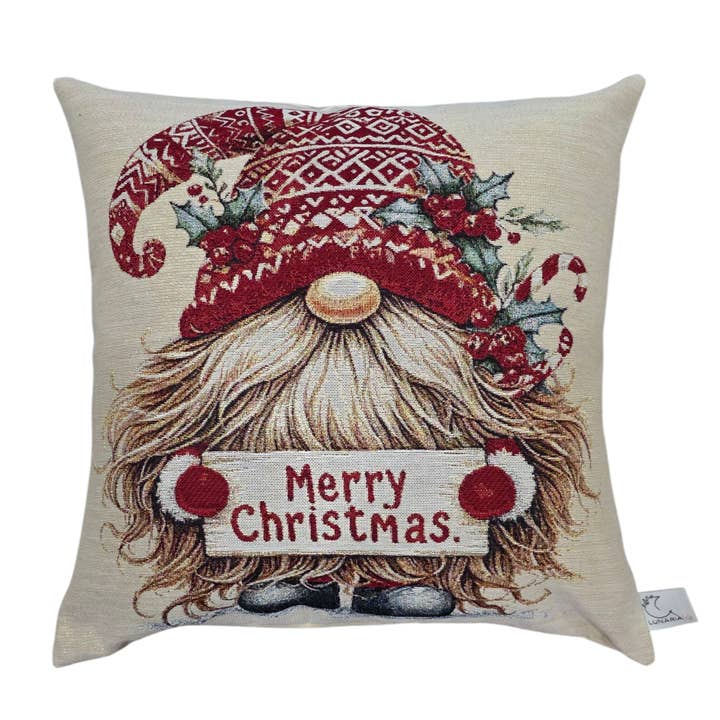 Lunaria Lab - Wholesale Throw/Decorative Pillow - Gnomes Lurex Gobelin Cushion Cover6